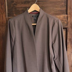 Eileen Fisher gray-olive-brown jacket XL